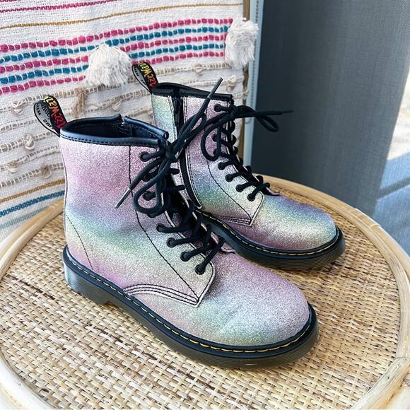 Dr Martens 1460 Pascal Rainbow Glitter Lace-Up Boots Women’s Size US 5 - Picture 1 of 8